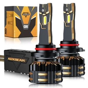 AUXBEAM 9005 HB3 LED Headlight Bulbs 120W 6500K 25000LM High/Low Beam CANBUS GX - Picture 1 of 13