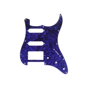 Electric Guitar Pickguard HSS Pickup Fender Standard Strat Blue Pearl Pattern - Picture 1 of 3