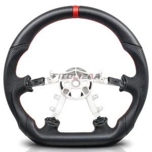 Full Leather Steering Wheel For Chevrolet Corvette C5 Z06 ZR1 1997-2004 Red Line - Picture 1 of 9