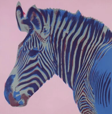 NEW Andy Warhol Zebra Endangered Species Collection, Poster, Print Wall Purple - Image 1 of 4