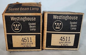Pair NOS 4511 6V  WESTINGHOUSE Sealed Beam Lamp - Picture 1 of 2