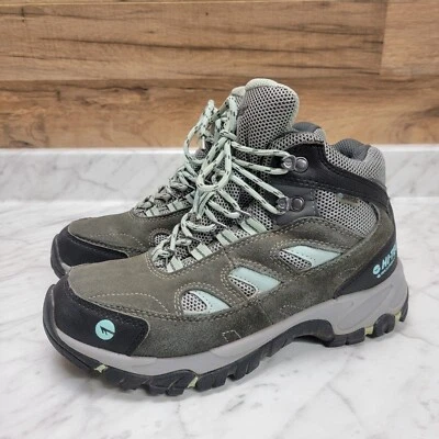 Womens Sz 6.5 M Hi-Tec Logan Mid Waterproof Women's Hiking Boots Charcoal Grey - Image 1 of 4
