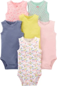 Baby-Girls 6-Pack Short-Sleeve Bodysuit - Picture 1 of 4