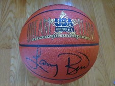 1996 USA Olympics LARRY BIRD 33 DREAM TEAM signed Basketball COA BOSTON CELTICS