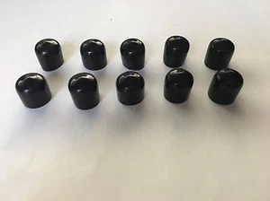 Tapa redonda de vinilo flexible negra de 10x 1/2"", altura interior de 3/4"", se adapta a 1/2""-9/16"" DD - Imagen 1 de 5