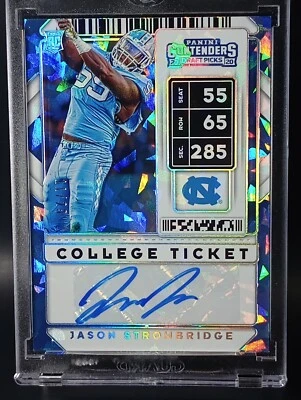 Jason Strowbridge 2020 Contenders Rookie Cracked Ice Ticket Auto RC #/23 SSP - Image 1 of 4