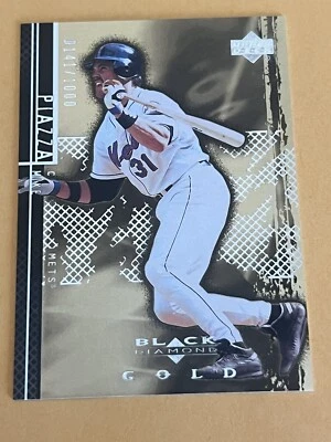 Mike Piazza 2000 Upper Deck Black Diamond Rookie Edition #71 Gold /1000 - Image 1 of 2