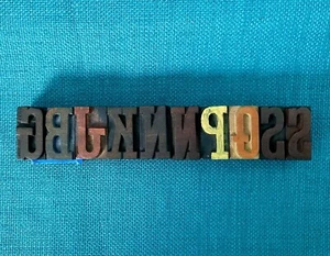 Vintage Wooden Letterpress Type: Capitals Egyptian Slab Serif - 7.5 Lines 1 1/4” - Picture 1 of 3