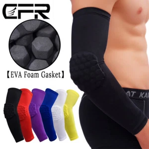 Honeycomb Pad Elbow Sleeve Compression Support Arm Brace Support Protective IA - Picture 1 of 12