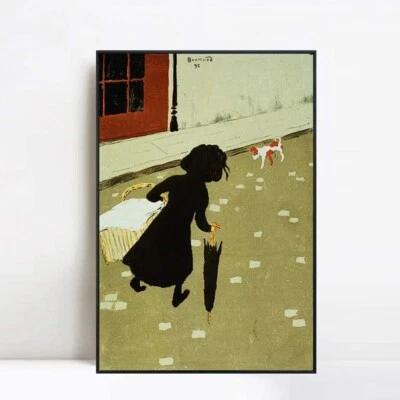 Impresión en lienzo enmarcada Mujer con un paraguas por Pierre Bonnard arte de pared 20"x28" Foto 1 de 4