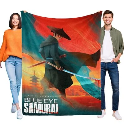 Blue Eye Samurai Super Soft Flannel Throw Blanket for Bed Sofa All Season Gifts - Image 1 of 4