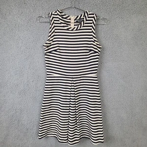 Madewell Afternoon Knit Striped Dress Women's Size Large XS Cream Navy - Picture 1 of 8