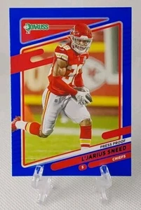 🏈2021 donruss L'JARIUS SNEED (press proof blue/parallel) #122🏈 *Chiefs* - Picture 1 of 2