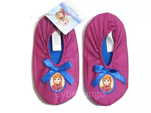 Disney Frozen Anna Toddler Slipper Socks Purple Size 2T-3T NEW IN SEALED BAG - Picture 1 of 12