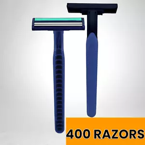 Vaylor Disposable Razors Men 2 Blade Razors 400-Pack Sensitive Skin Shave Bulk - Picture 1 of 7