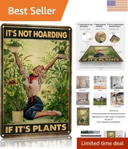 Letrero resistente a la intemperie "No se está acaparando si son plantas" para exteriores y hogar - Imagen 1 de 9