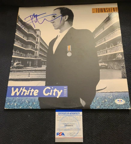 PETE TOWNSHEND SIGNED WHITE CITY VINYL THE WHO PSADNA AUTHENTICATED #AH48653 WOW Cover