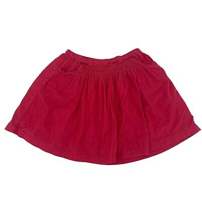 Mini Boden Size 5-6 Pink Corduroy Smocked Mini Skirt With Pockets • 16.99€