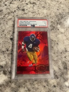 PSA 5 1997 FLEER METAL PRECIOUS METAL GEMS COREY DILLON #197 PMG ROOKIE CARD - Picture 1 of 3