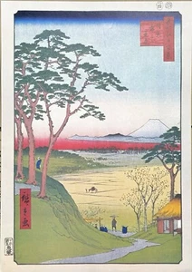 Utagawa Hiroshige 100 Views of Edo: Meguro Jiji Gachaya - Picture 1 of 7