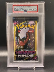 Pokemon Sun & Moon Unified Minds Umbreon and Darkrai Dollar 3 Card Pack PSA 9 - Picture 1 of 2