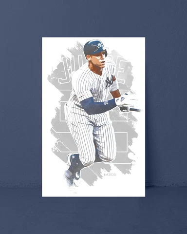AARON JUDGE watercolor painting art print/poster NEW YORK YANKEES FREE S&H! Cover