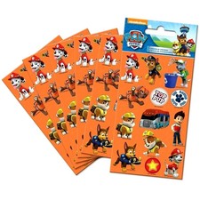 PAW PATROL 6 SHEETS OF STICKERS - PARTY LOOT BAG TOYS - STOCKING FILLERS