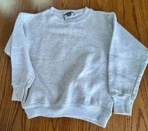 Vintage Lee Heavyweight Blank Crewneck Sweatshirt Size M Youth Made In USA Gray - Picture 1 of 4