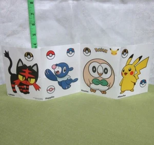 POKEMON stickers Pikachu & Rowlet anime Litten & Popplio 2021 Nintendo NWT - Picture 1 of 2