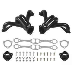 Shorty Headers FOR SBC 283 305 350 400 Chevelle Malibu Camaro Monte Nova Black - Foto 1 di 1