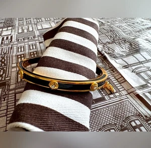 Henri Bendel Two Tone Bracelet. With paved black stones. New. Very Pretty 😍 - Picture 1 of 6