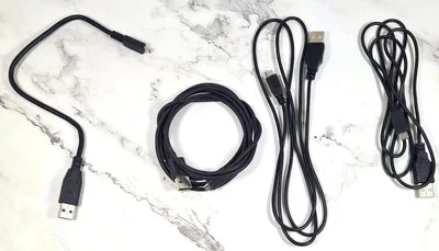 4 x Varios cables de carga de sincronización de datos micro USB para Samsung Android Foto 1 de 4