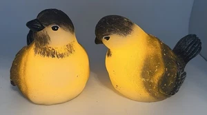 Set Of 2-Candle Impressions flameless Candles-Black Capped Chickadees- Work - Picture 1 of 8