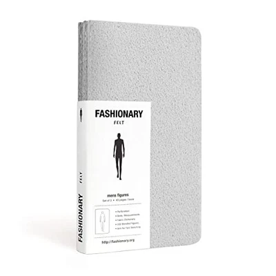 Fashionary Mini Felt Grey Mens Sketchboo..., FASHIONARY - Image 1 of 2
