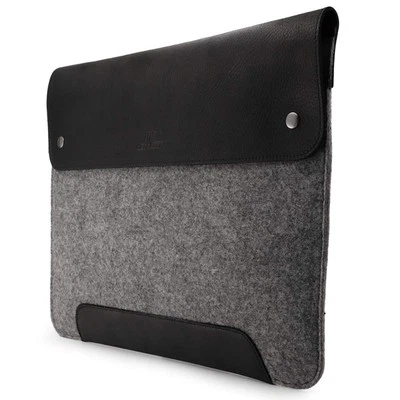Housse MacBook en Cuir Véritable et Polaire pour MacBook Pro et MacBook Air -... - Photo 1/4