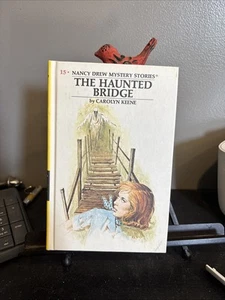 Vintage Matte 1985 Nancy Drew The Haunted Bridge Hardcover Book - Foto 1 di 11