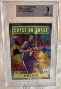 2002-03 Topps Chrome Kobe Bryant Coast to Coast Lakers MINT BGS 9 - Picture 1 of 2