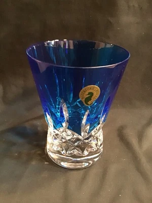 Vaso de whisky Waterford Lismore azul cobalto (colección Pops retirada) etiqueta COMO NUEVO Foto 1 de 4