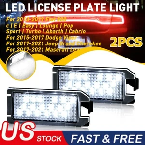 2x Luces LED de matrícula para Fiat 500 Maserati Levante 2013-2019 EE. UU. - Imagen 1 de 11