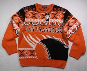 San Francisco Giants Sweater Mens Size XL Orange Knit Renegade Sportswear NWT - Picture 1 of 13