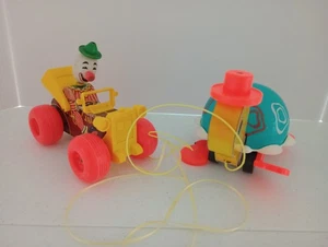 Vintage Fisher Price Pull Toys - #724 1965 "Jalopy" & #773 1962 Tip Toe "Turtle" - Bild 1 von 11