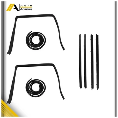 Weatherstrip Seal Kit Set Door Fit For Chevrolet Blazer Rubber 1983-1994 Black - Image 1 of 4