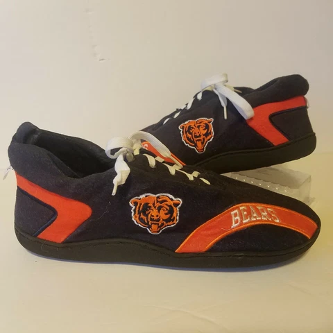 Chicago Bears Slippers, NFL Men's Team Slippers Size XL (11-12) Plush Cover