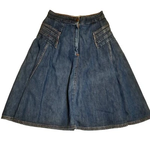 Vintage Lady Seafarer Dungarees Denim Skirt Women's Size 11/12 - Picture 1 of 7