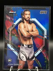 2024 Topps Finest UFC Josh Quinlan Blue Refractor Rookie RC /200 SP - Picture 1 of 2