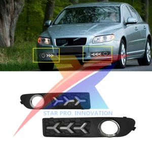π₯ For Volvo S80 2007-2013 2PCS LED DRL Daytime Running Light Driving Lamp Refit - Picture 1 of 11