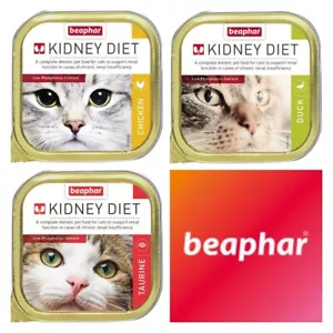 Beaphar Kidney Diet Cat Wet Food 100g x 24 Mix Cans - Picture 1 of 4