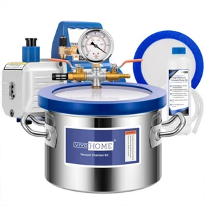 1.5 Gallon Vacuum Chamber and 3.5CFM Single Stage Pump Degassing Chamber Kit - Picture 1 of 9