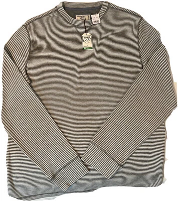 Sudadera JOS A BANK 1905 Gris y Crema Rayas Ajuste a Medida Cuello Redondo LRG NUEVA CON ETIQUETAS Foto 1 de 4