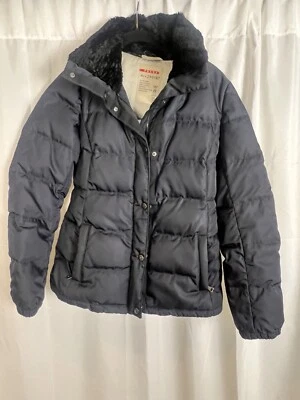PRADA black nylon belted puffer down jacket womens  size 38 small - Image 1 of 4